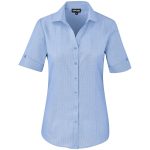SKY BLUE Ladies Short Sleeve Northampton Shirt