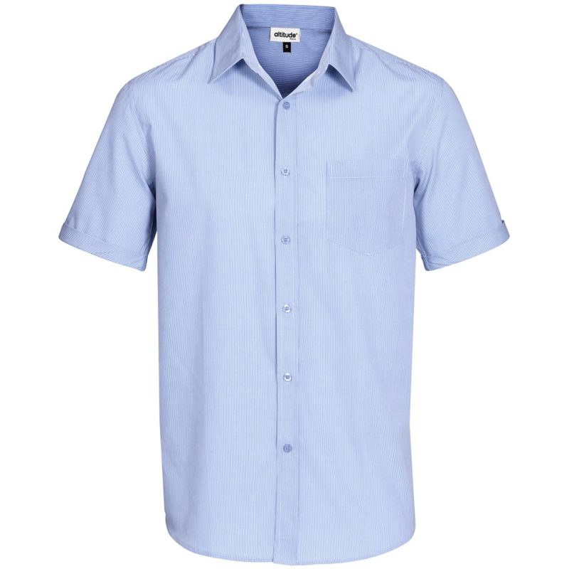 SKY BLUE Mens Short Sleeve Northampton Shirt