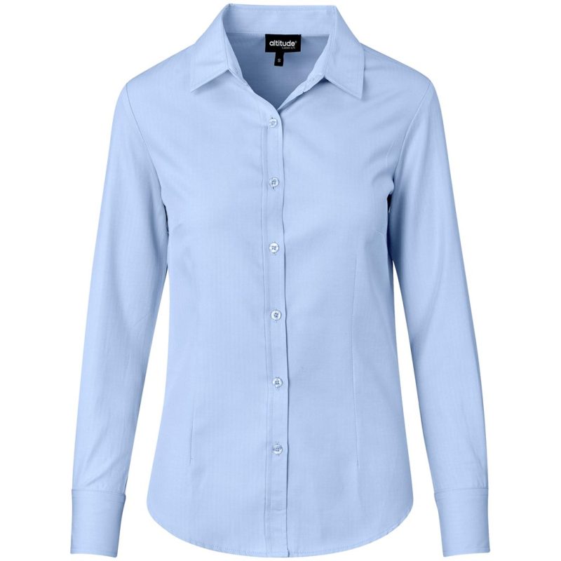 SKY BLUE Ladies Long Sleeve Nottingham Shirt