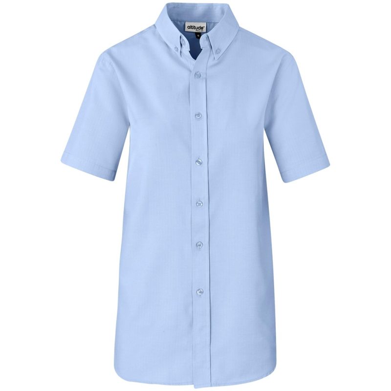 SKY BLUE Mens Short Sleeve Nottingham Shirt