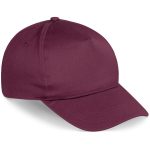 Maroon Piccolo Kids 5 Panel Cap - Yellow