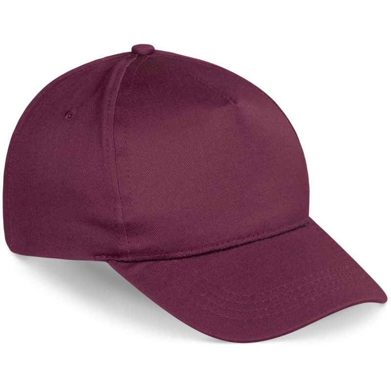 Maroon Piccolo Kids 5 Panel Cap - Yellow