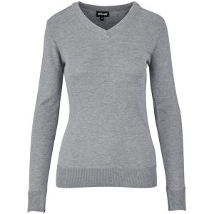 GREY Ladies Long Sleeve Peru V-Neck Jersey - Grey