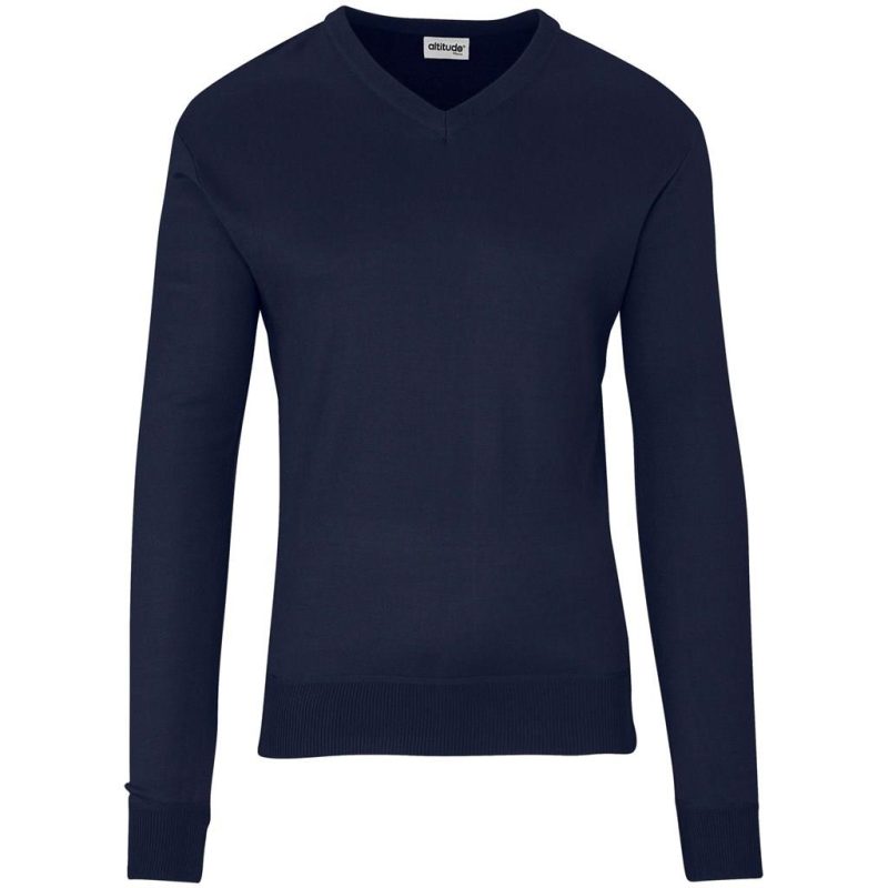 ALT-PRUL-N_1024X1024 NAVY Mens Long Sleeve Peru V-Neck Jersey - Navy