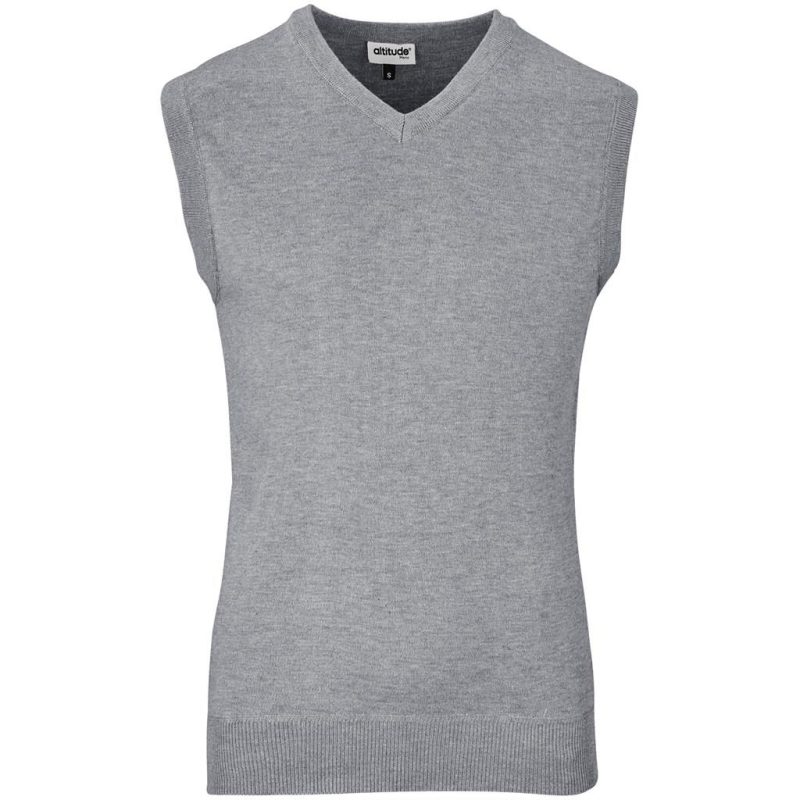 GREY Mens Sleeveless Peru V-Neck Jersey - Grey