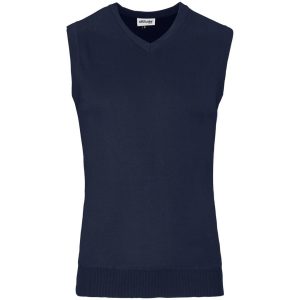 NAVY Mens Sleeveless Peru V-Neck Jersey - Navy