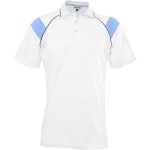 WHITE LIGHT BLUE Mens Score Golf Shirt - White Light Blue