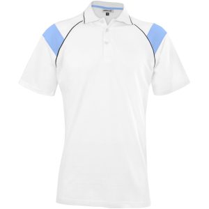 WHITE LIGHT BLUE Mens Score Golf Shirt - White Light Blue