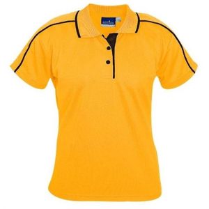 YELLOW Ladies Vegas Golf Shirt - Yellow