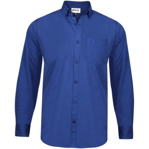 ROYAL BLUE Mens Long Sleeve Viscount Shirt - Royal Blue