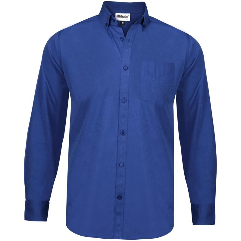 ROYAL BLUE Mens Long Sleeve Viscount Shirt - Royal Blue