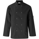 BLACK Unisex Long Sleeve Zest Chef Jacket