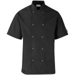 BLACK Unisex Short Sleeve Zest Chef Jacket