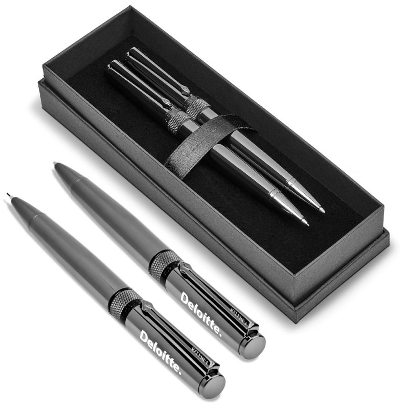 AV-19175-GM_1024X1024 GUN METAL Alex Varga Phenom Ball Pen & Pencil Set