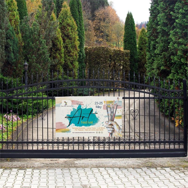 Sublimated Display Fabric Banner 2m x 1.2m lifestyleImagesWithLogos