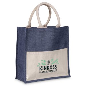 NAVY Okiyo Kachi Jute & Cotton Tote