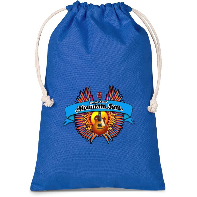 Blue Altitude Allsorts Midi Cotton Drawstring Pouch - Blue