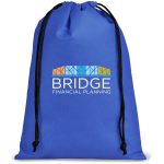 BLUE Quando Non-Woven Drawstring Pouch