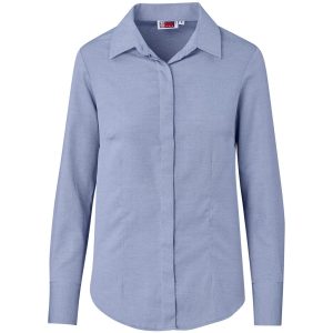 NAVY Ladies Long Sleeve Wallstreet Shirt - Navy