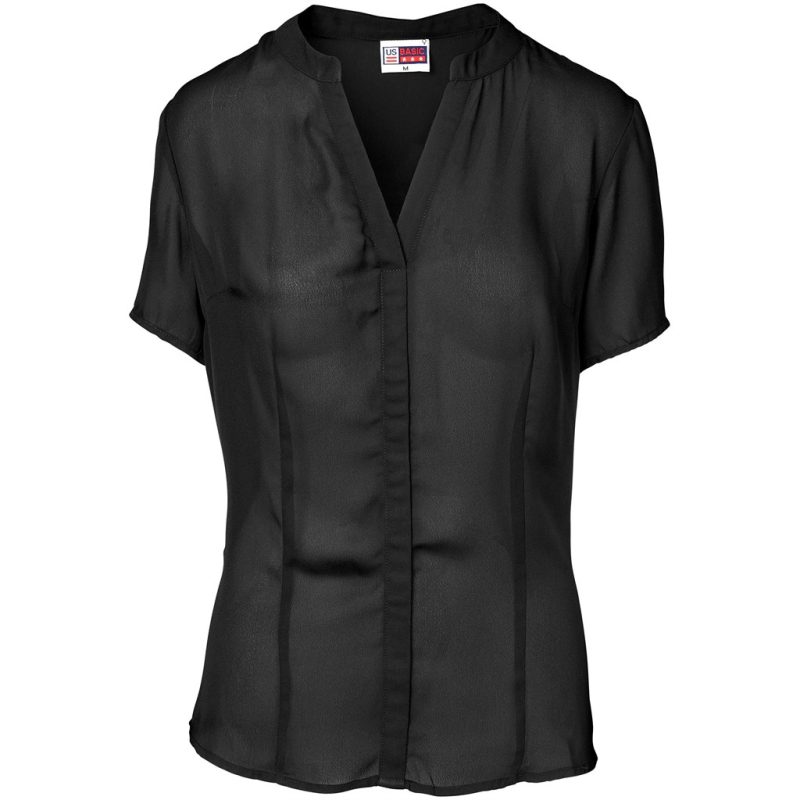 BLACK Ladies Short Sleeve Ava Blouse