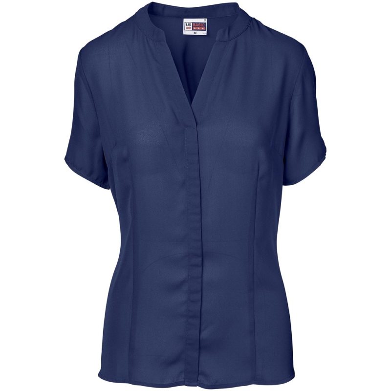 NAVY Ladies Short Sleeve Ava Blouse