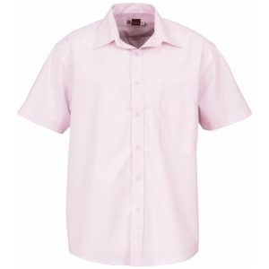 PINK Mens Short Sleeve Washington Shirt - Pink
