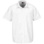 WHITE Mens Short Sleeve Washington Shirt - White