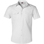 WHITE Mens Short Sleeve Bayport Shirt - White