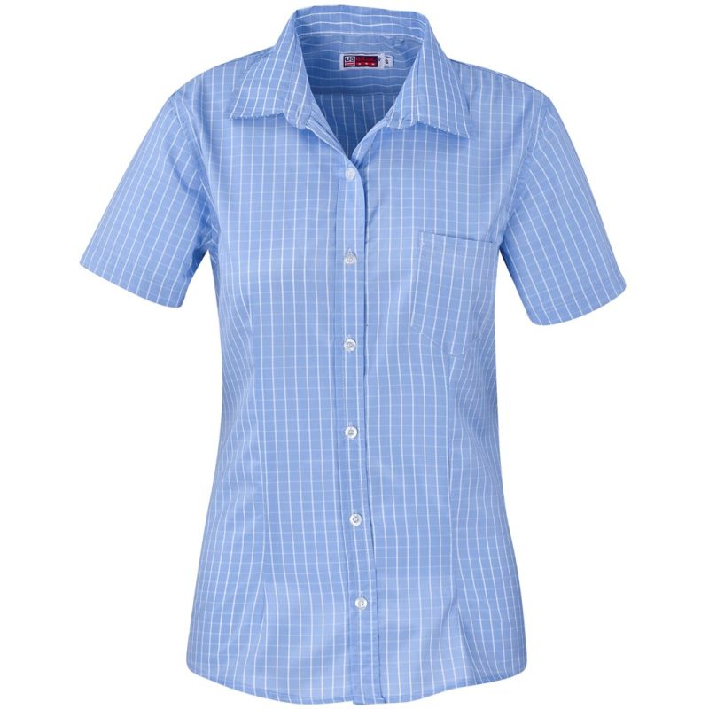 LIGHT BLUE Ladies Short Sleeve Aston Shirt