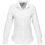 WHITE BLACK Ladies Long Sleeve Huntington Shirt - White Black