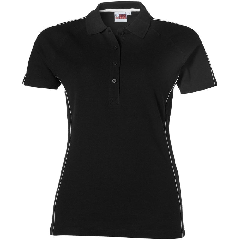 BLACK Ladies Pontiac Golf Shirt - Black