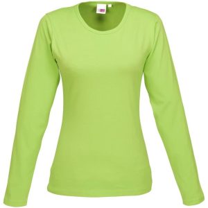 LIME Ladies Long Sleeve Portland T-Shirt - Lime