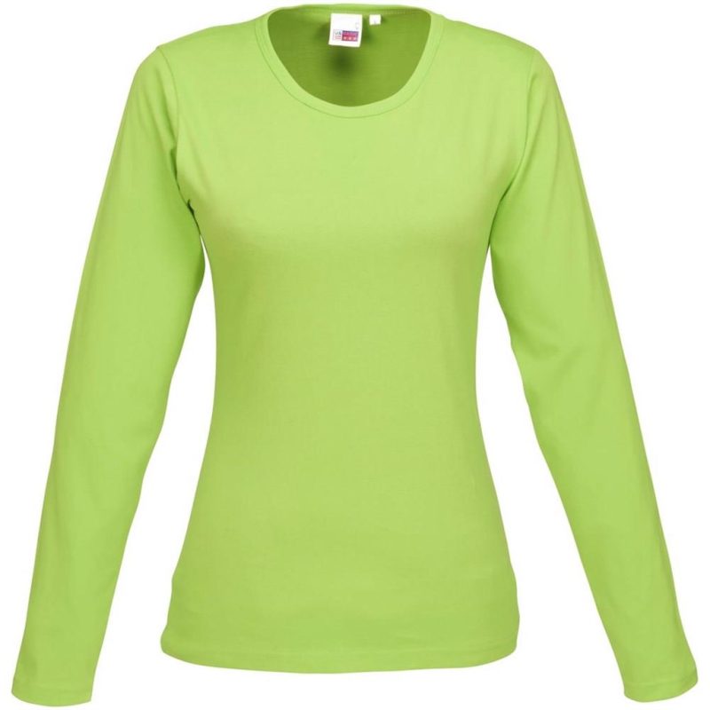 LIME Ladies Long Sleeve Portland T-Shirt - Lime