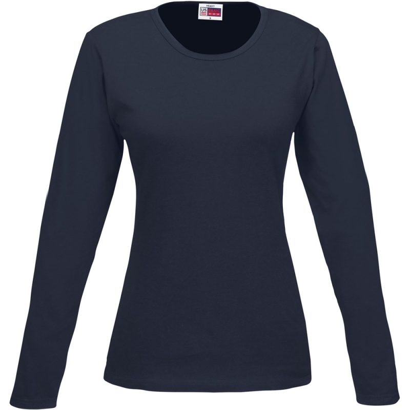 NAVY Ladies Long Sleeve Portland T-Shirt