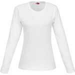 WHITE Ladies Long Sleeve Portland T-Shirt