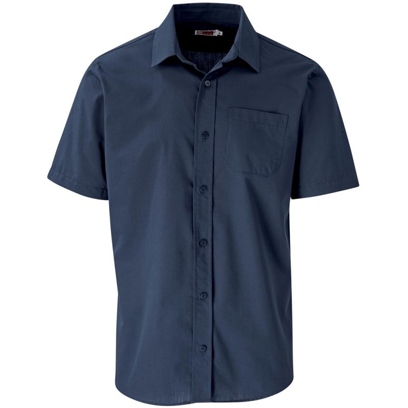 NAVY Mens Short Sleeve Kensington Shirt