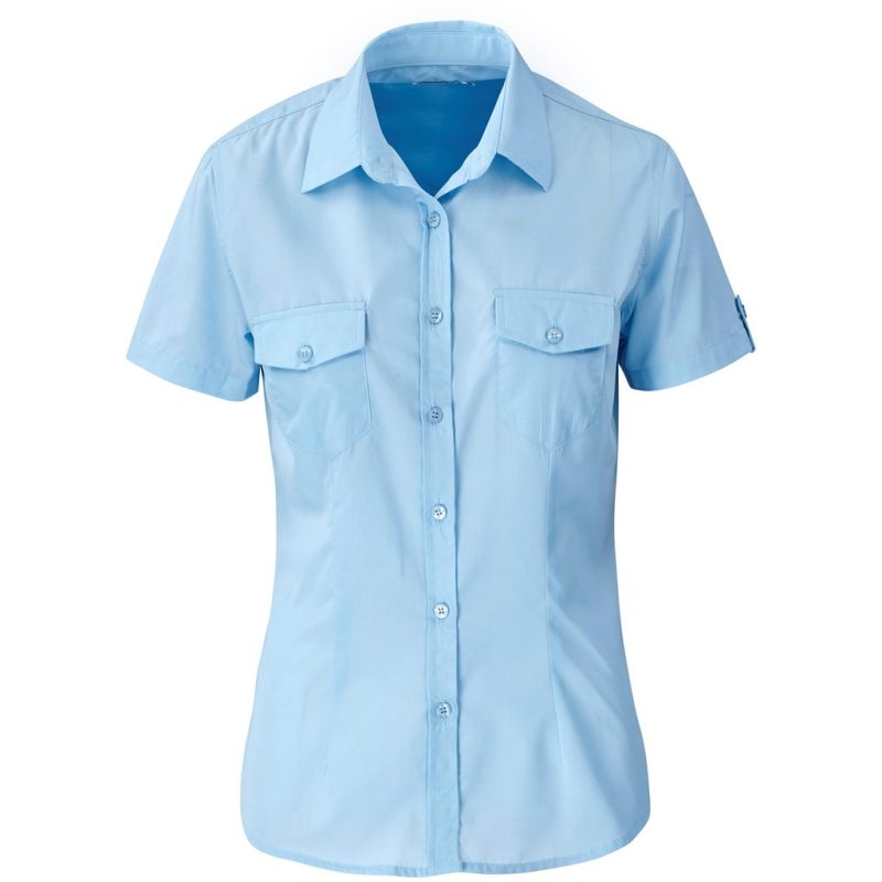 LIGHT BLUE Ladies Short Sleeve Kensington Shirt