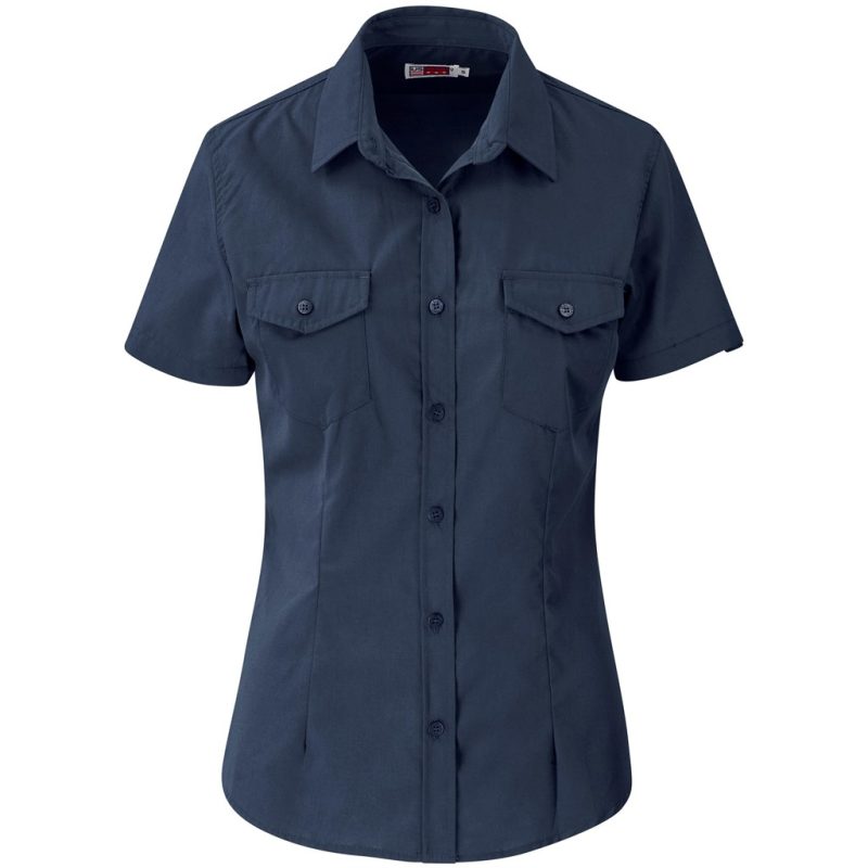 NAVY Ladies Short Sleeve Kensington Shirt