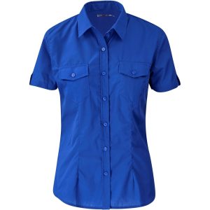 ROYAL BLUE Ladies Short Sleeve Kensington Shirt - Royal Blue