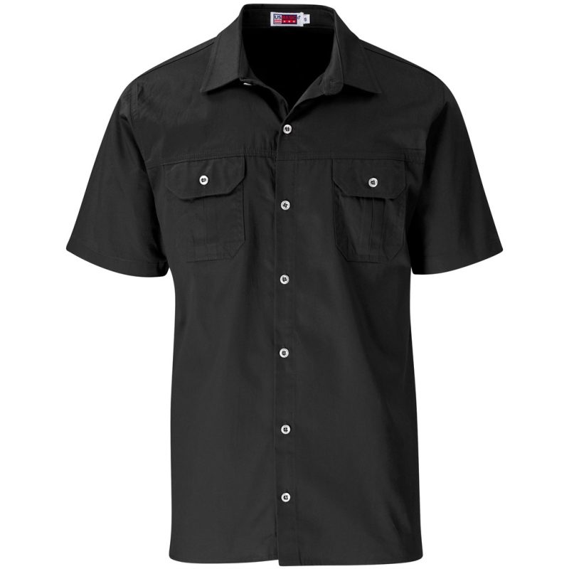 BLACK Mens Short Sleeve Wildstone Shirt