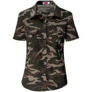 CAMOUFLAGE Ladies Short Sleeve Wildstone Shirt - Camouflage