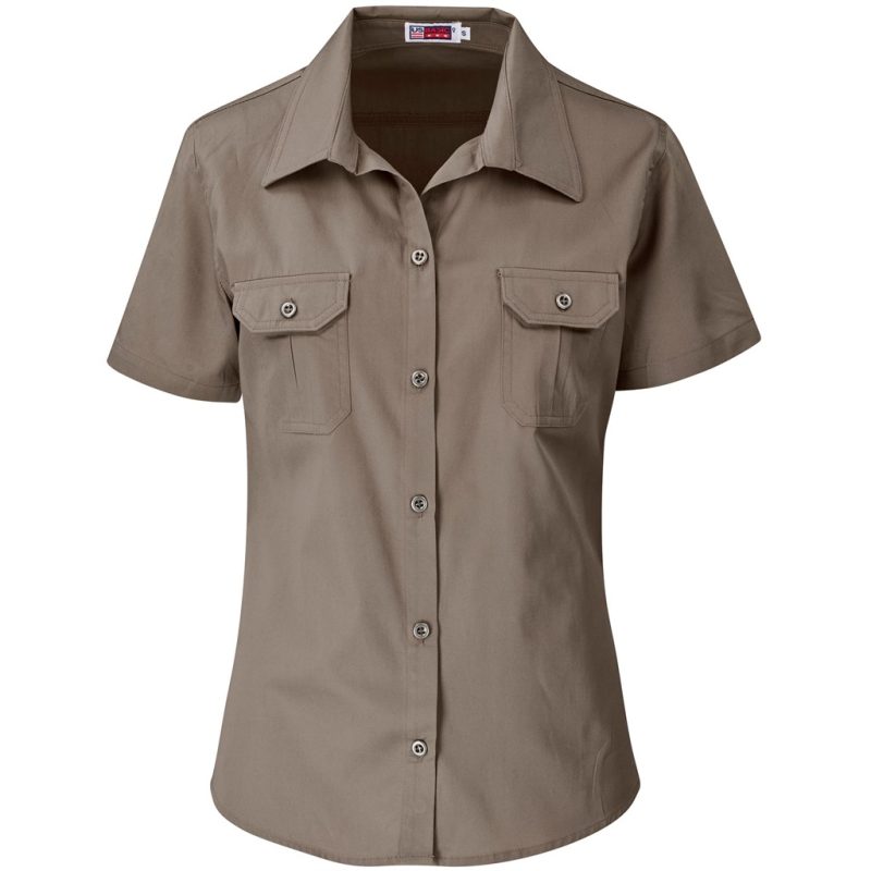 KHAKI Ladies Short Sleeve Wildstone Shirt