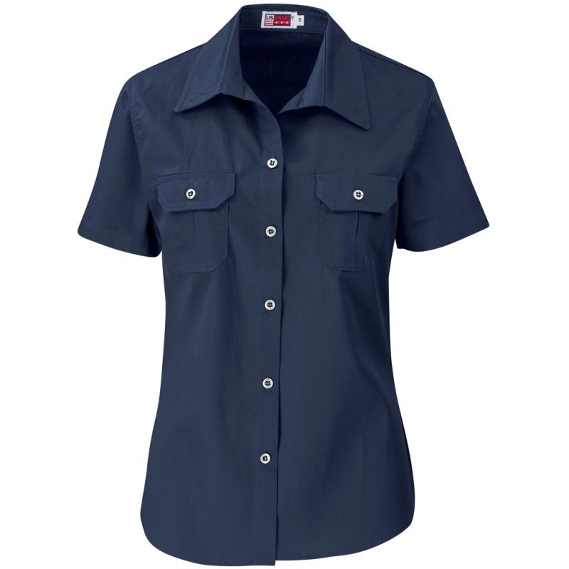 NAVY Ladies Short Sleeve Wildstone Shirt