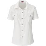WHITE Ladies Short Sleeve Wildstone Shirt