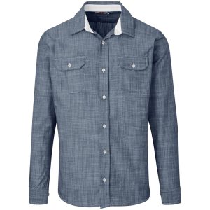 NAVY Mens Long Sleeve Windsor Shirt - Navy