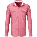 RED Mens Long Sleeve Windsor Shirt - Red