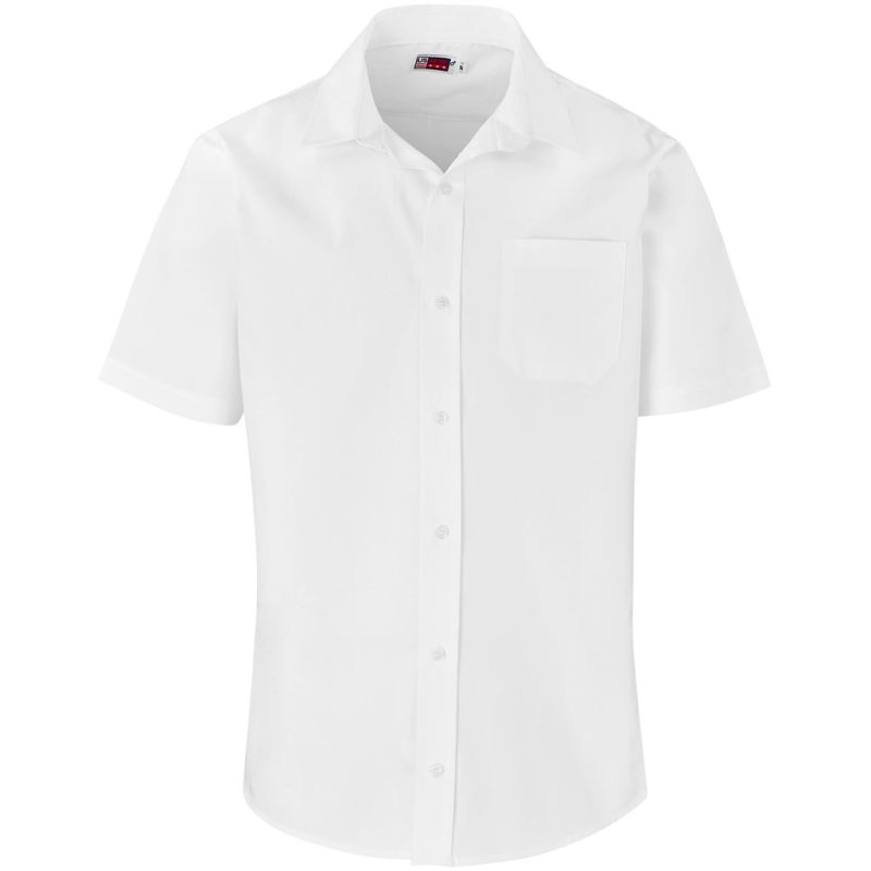 WHITE Mens Short Sleeve Milano Shirt