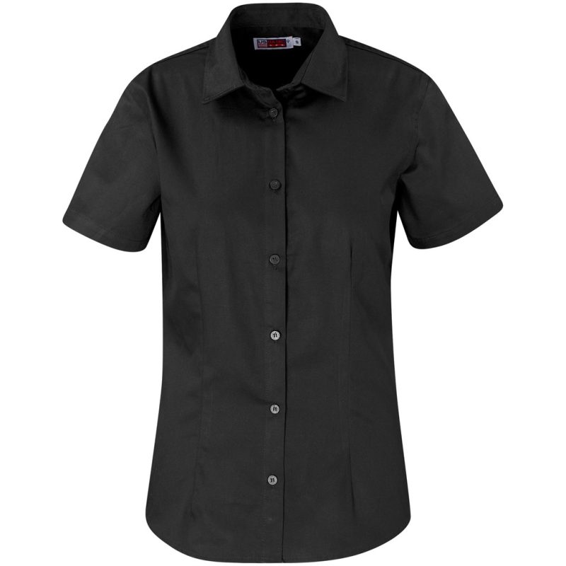 BLACK Ladies Short Sleeve Milano Shirt