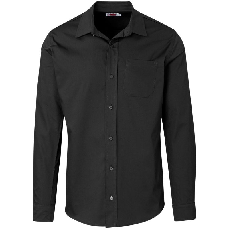 BLACK Mens Long Sleeve Milano Shirt
