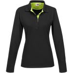 YELLOW Ladies Long Sleeve Solo Golf Shirt - Yellow